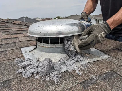 Cleaning Dryer Vent On Roof in Placentia