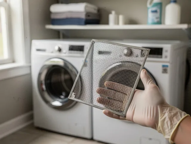 Placentia Dryer Vent Cleaning specialist performing detailed lint trap cleaning service in Placentia
